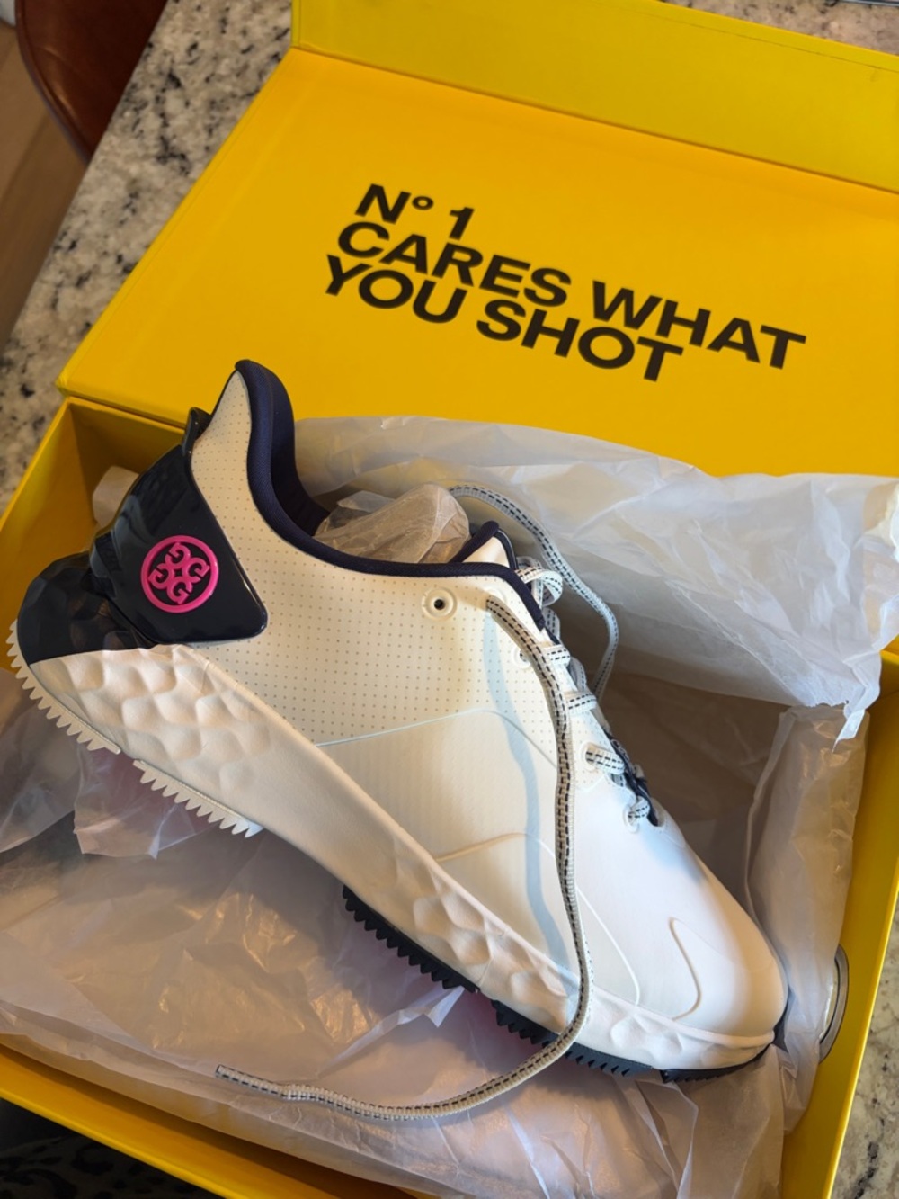 Gfore golf  White, Navy & Pink Athletic Golf women’s shoes
